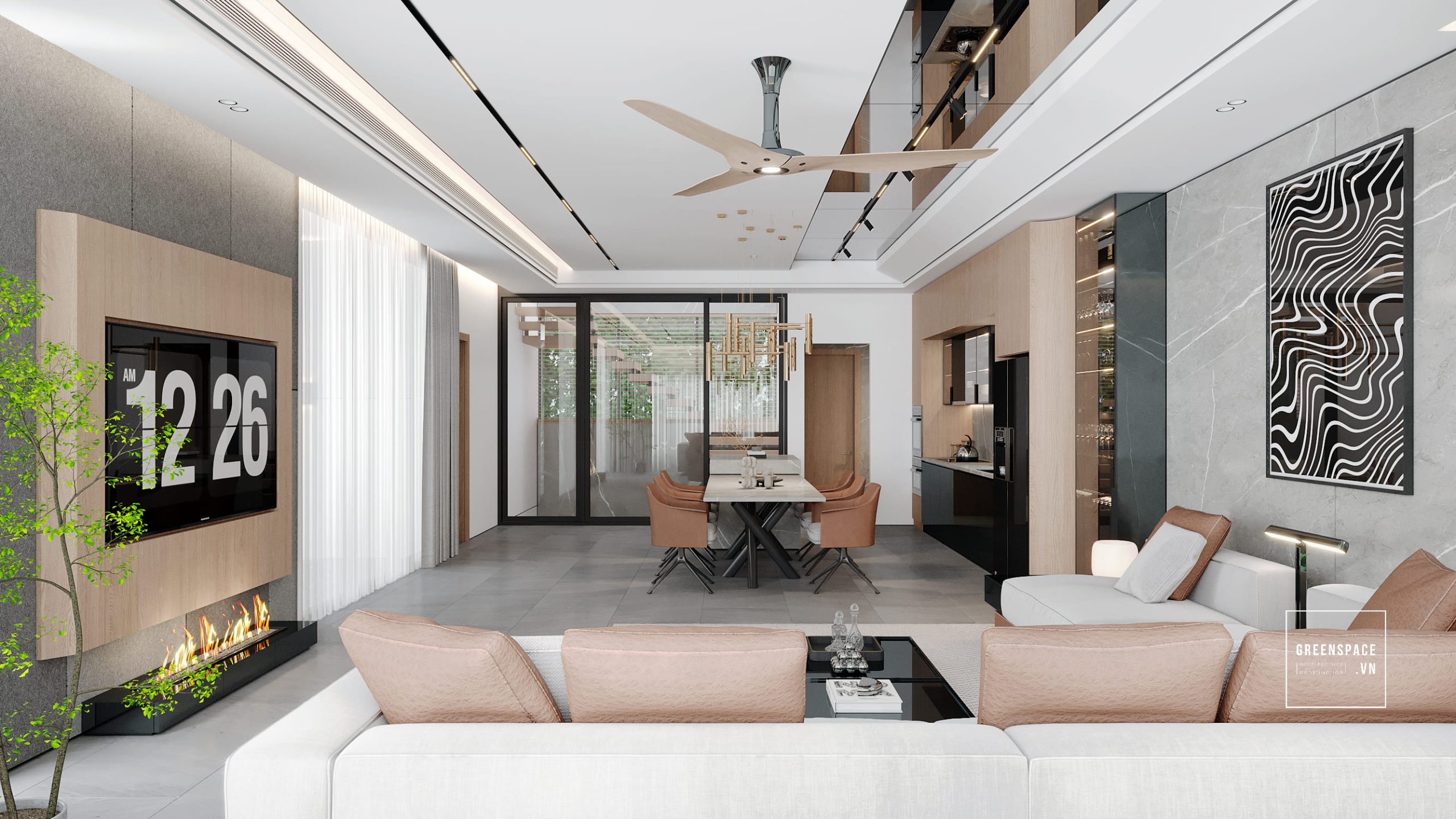 thiết kế nội thất biệt thự Đồi Ngọc Tước - TP. Hồ Chí Minh 1