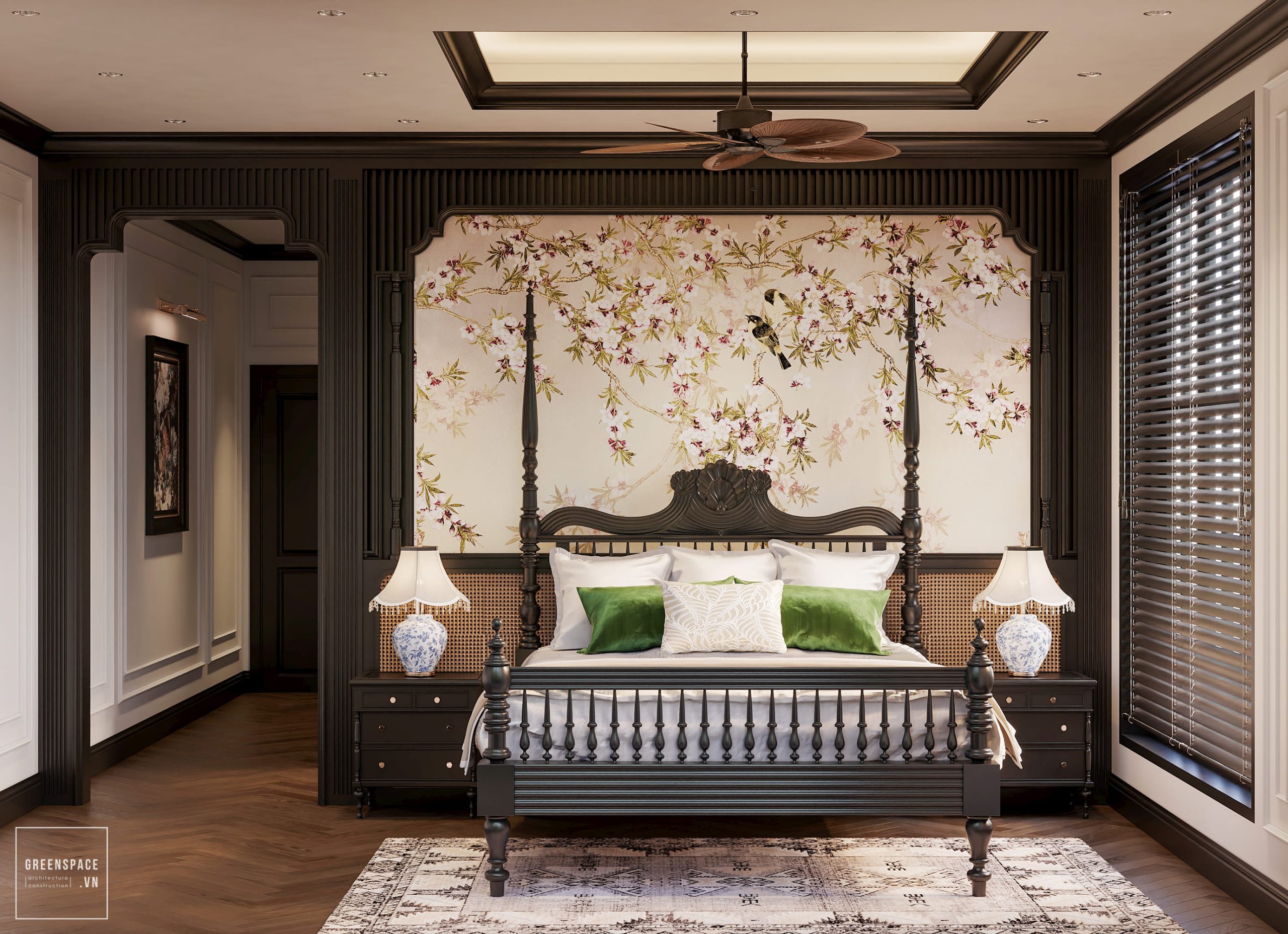 thiết kế nội thất biệt thự Indochine Bà Rịa Vũng Tàu 12