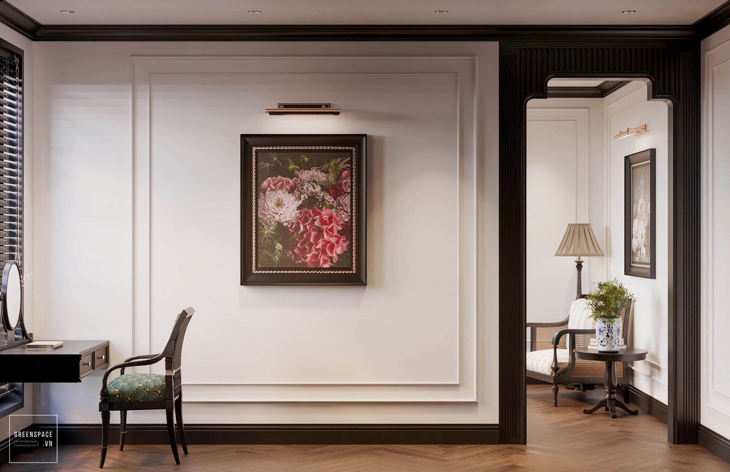thiết kế nội thất biệt thự Indochine Bà Rịa Vũng Tàu 15