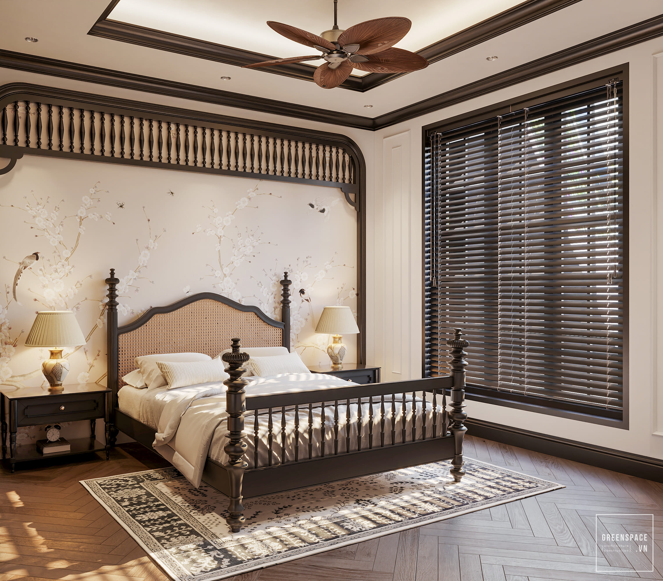 thiết kế nội thất biệt thự Indochine Bà Rịa Vũng Tàu 20