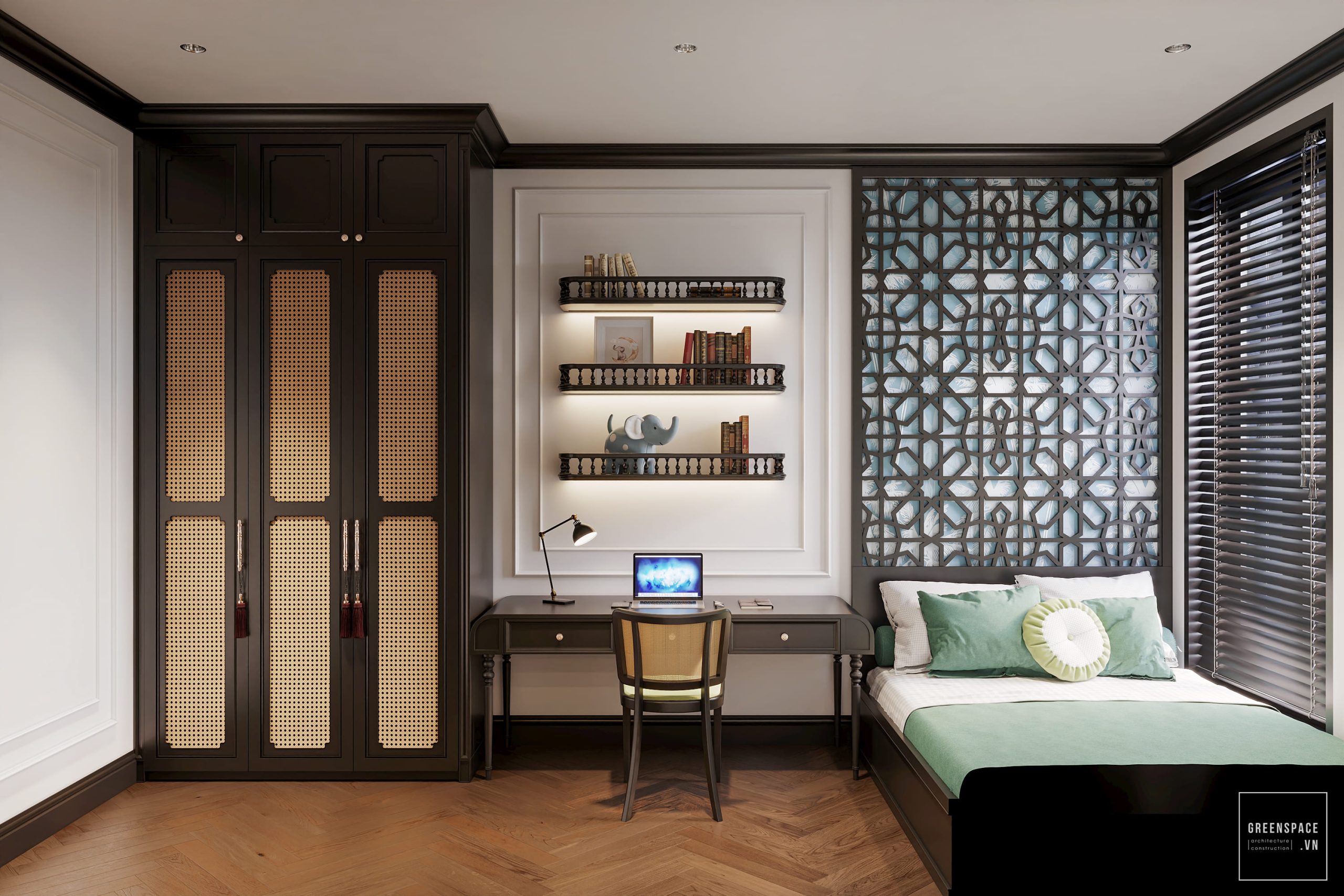 thiết kế nội thất biệt thự Indochine Bà Rịa Vũng Tàu 23