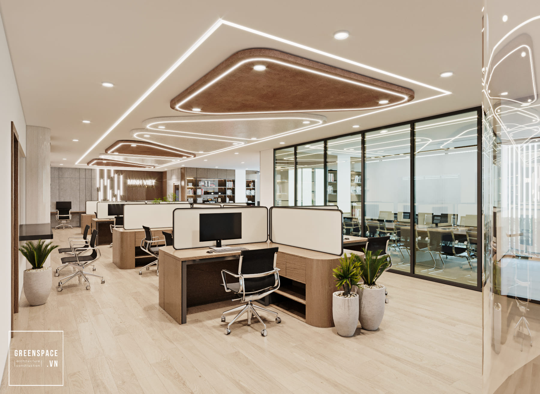 thiết kế nội thất văn phòng hiện đại tại Thành Phố Hồ Chí Minh 2